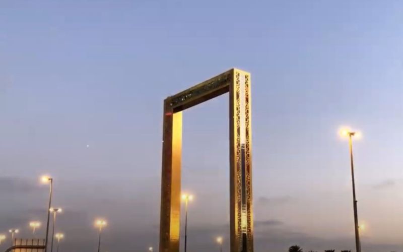 Dubai Frame in Evening