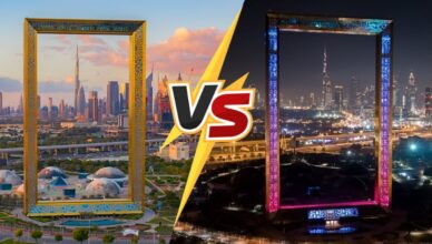 Dubai Frame Visit Day vs Night